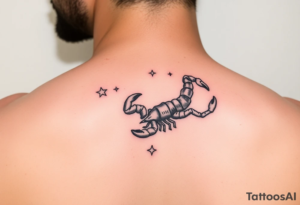 Stars constellation scorpio and cancer dainty tattoo idea