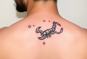 Stars constellation scorpio and cancer dainty tattoo idea
