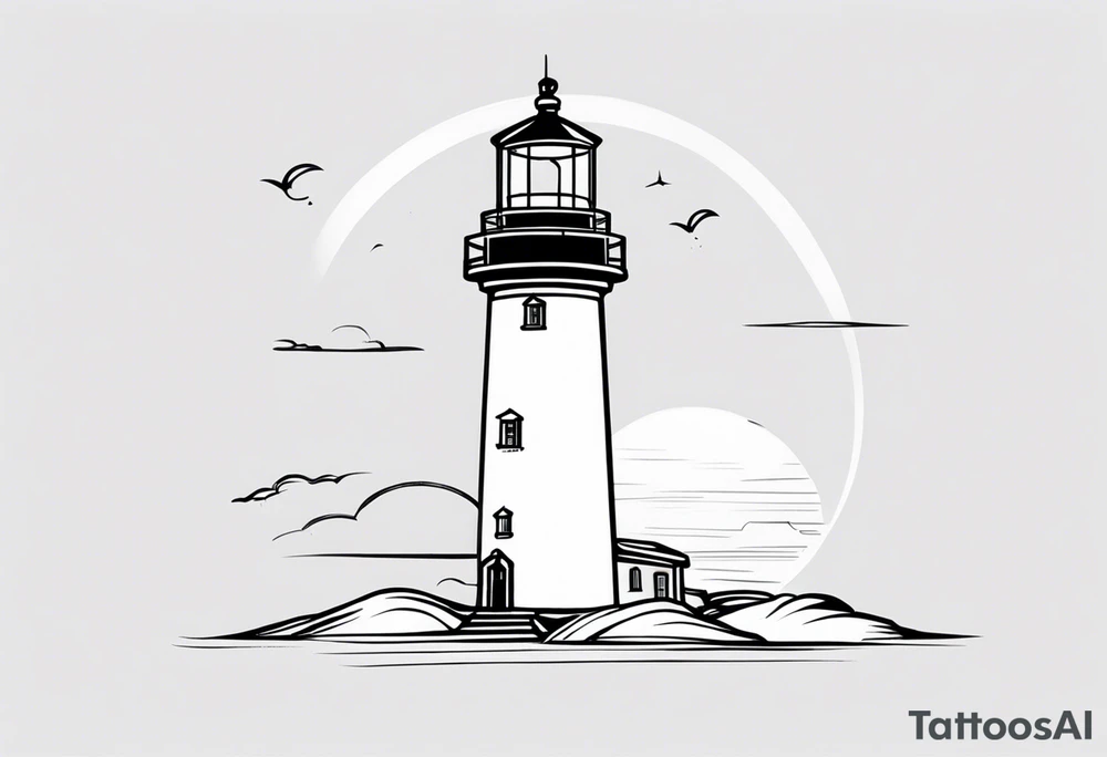 Lighthouse simple tattoo idea