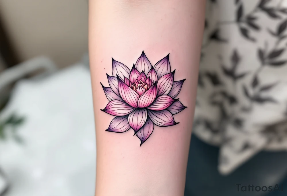A lotus flower in pink or purple paired with the word “Mom” symbolizes beauty born through sacrifice and resilience. tattoo idea