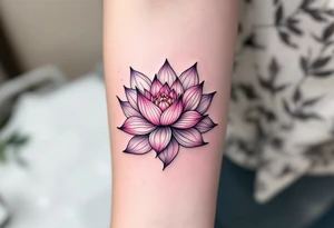 A lotus flower in pink or purple paired with the word “Mom” symbolizes beauty born through sacrifice and resilience. tattoo idea