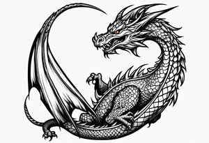 cute dragon tattoo idea