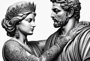 Griechischen Statue mann und frau tattoo idea