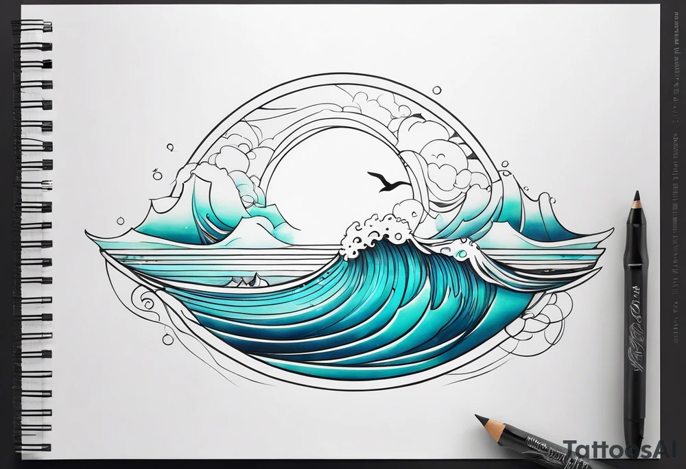 ocean wrap tattoo idea