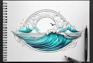 ocean wrap tattoo idea