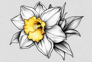 daffodil design tattoo idea
