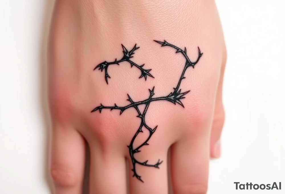 Vines with thorns tattoo idea