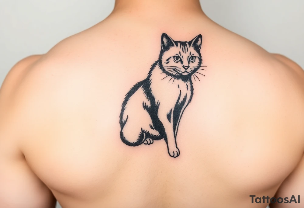 black cat tattoo idea