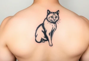 black cat tattoo idea