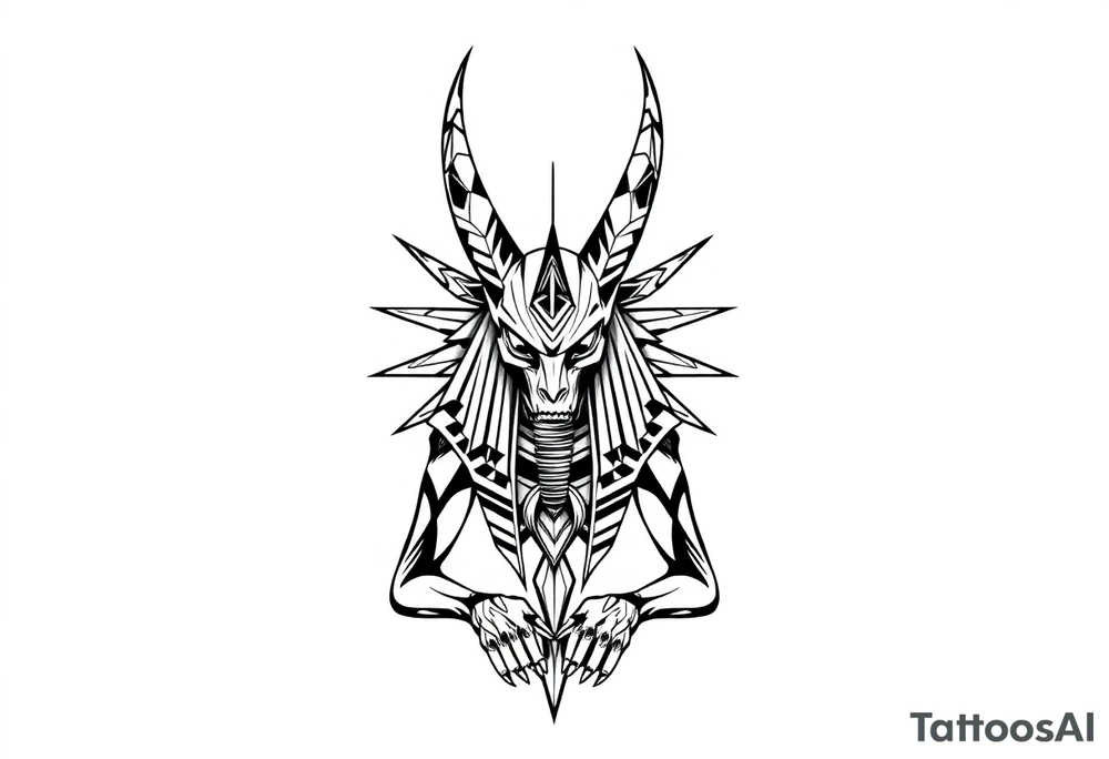 anubis the egyptian death god tattoo idea