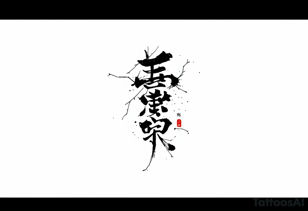 fly in japanese font tattoo idea