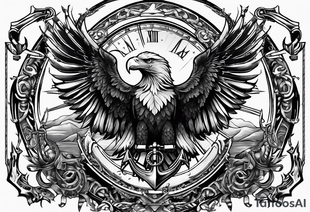Eagle goble and anchor tattoo idea