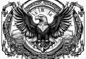 Eagle goble and anchor tattoo idea