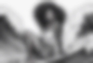 Black woman with natural hair surfing pinup tattoo idea