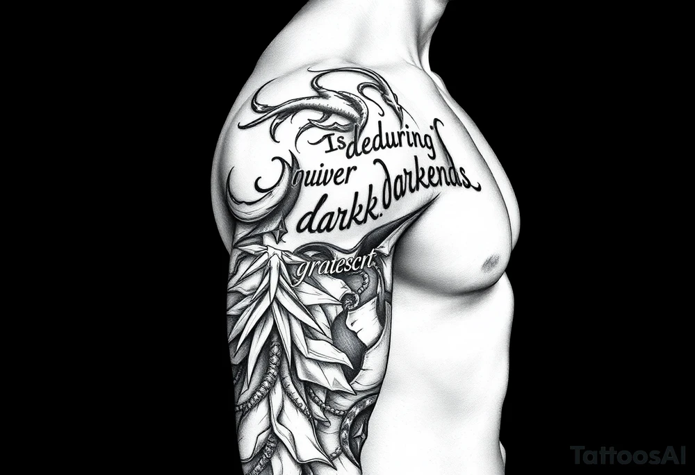 It is during our darkest moments that we must focus to see the light tattoo idea