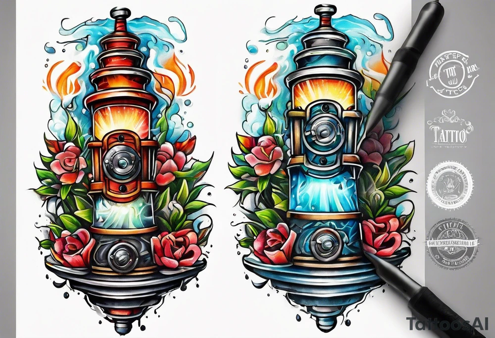 Sprinkler system tattoo idea