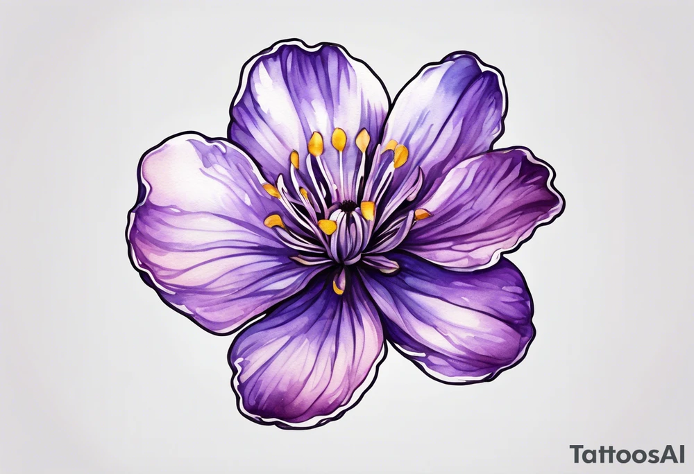Small Violet flower tattoo idea