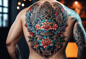 back tattoo covering the whole back design tattoo idea