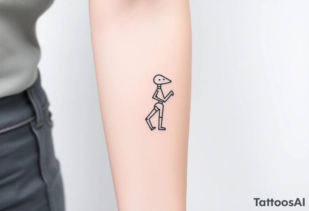 Simple traditional C3po tattoo full body tattoo idea