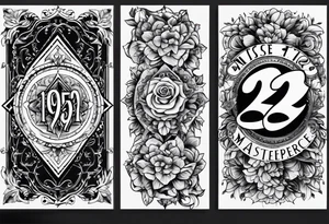Numbers 2005, 2000 and 1997 tattoo idea
