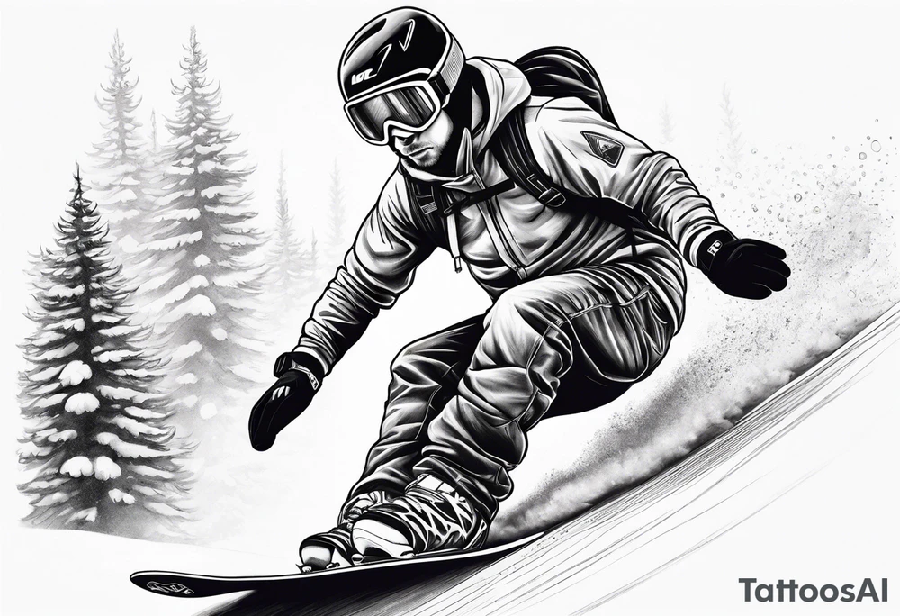 snowboarder tattoo idea