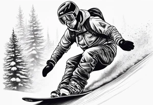 snowboarder tattoo idea