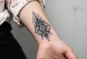 photographer trippy geometric tattoo idea