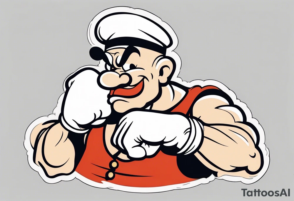 Popeye flexing tattoo idea