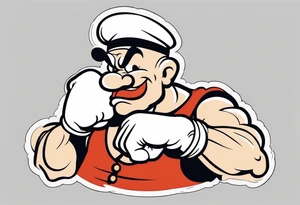 Popeye flexing tattoo idea