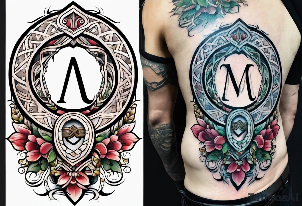 Infinity symbol with Roman number tattoo idea