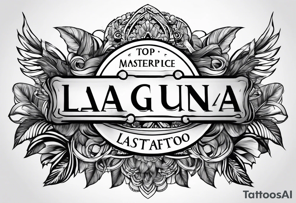 LAGUNA (last name tattoo) tattoo idea