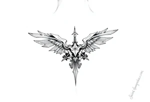 Bottom of the back tat the says gunsmokesolo tattoo idea