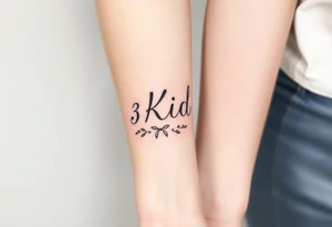 Tattoo ideas with 3 kids name tattoo idea