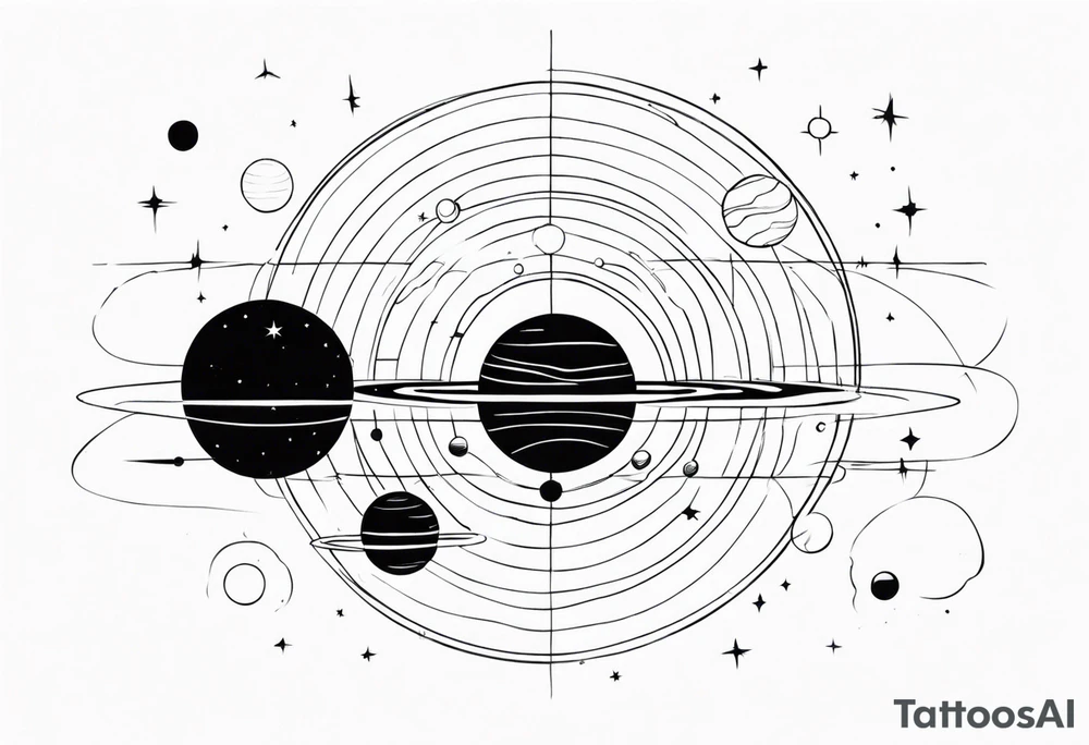 Solar system tattoo idea