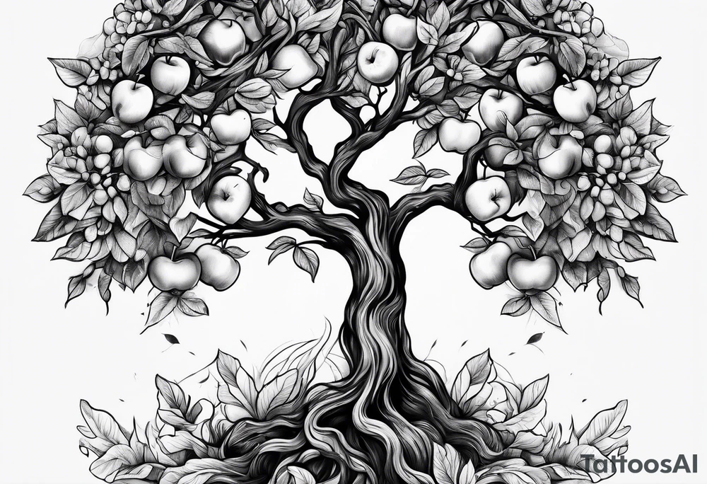 Apple tree tattoo idea