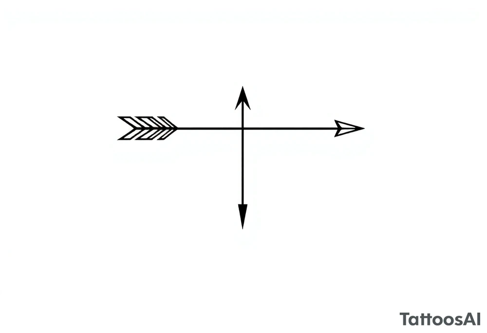 one  arrow that come down tattoo idea