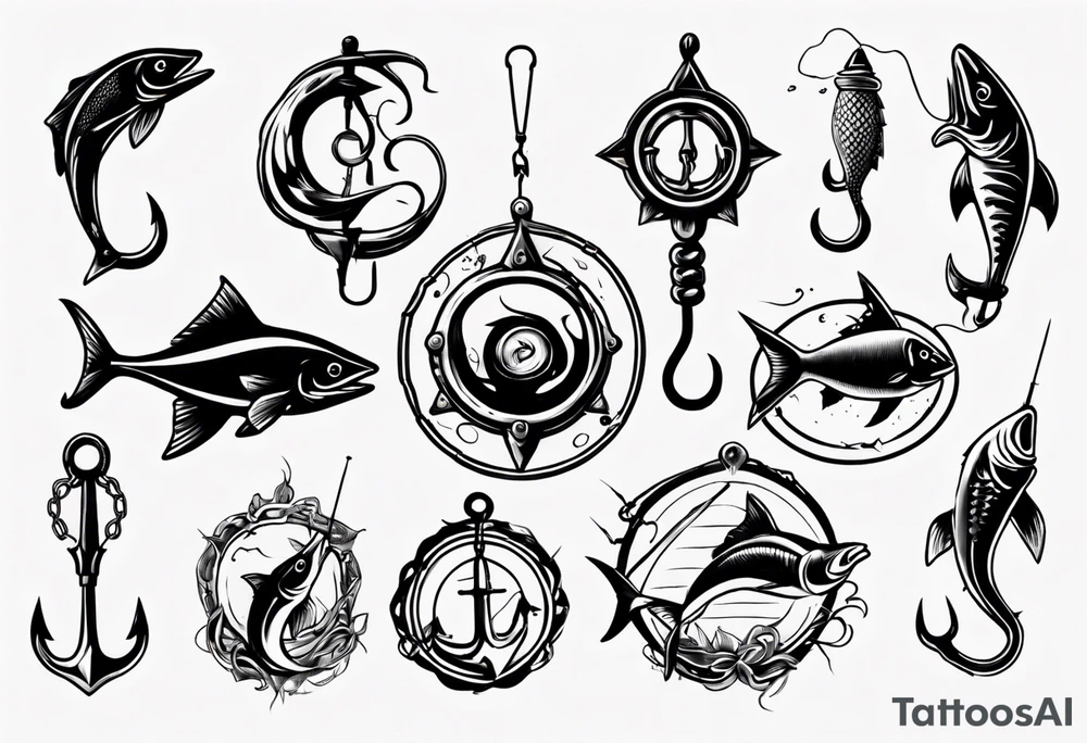 Fishing hook tattoo idea