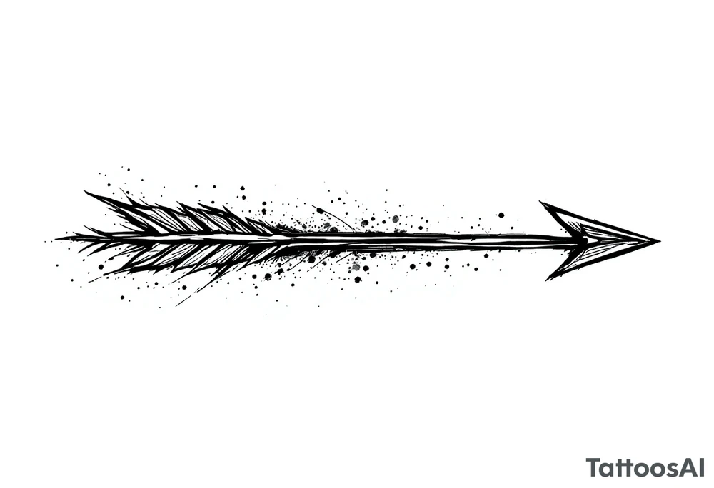 one  arrow  that look down tattoo idea