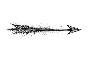 one  arrow  that look down tattoo idea