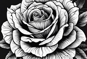 Flower rose with map of world tattoo idea