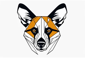 African wild dog face tattoo idea