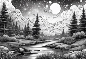 Galaxy and starts with the word  TAC tattoo idea