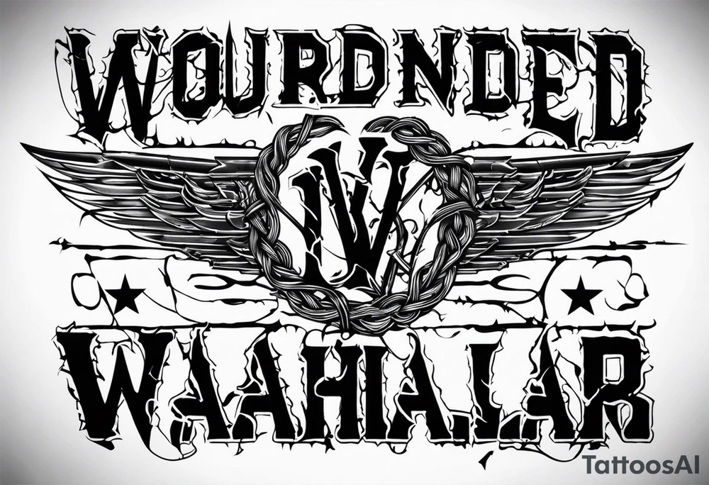 Wounded warrior valhalla barb wire tattoo idea