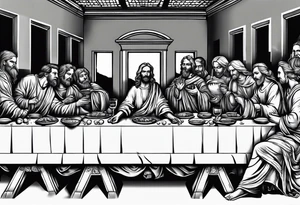 The last supper, everyone is a Skelton tattoo idea