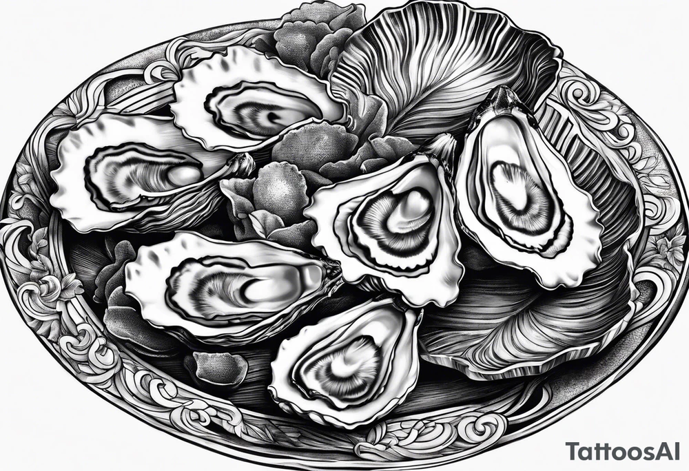 small oyster tattoo idea