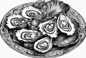 small oyster tattoo idea