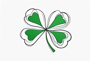 fine line three leaf clover tattoo idea