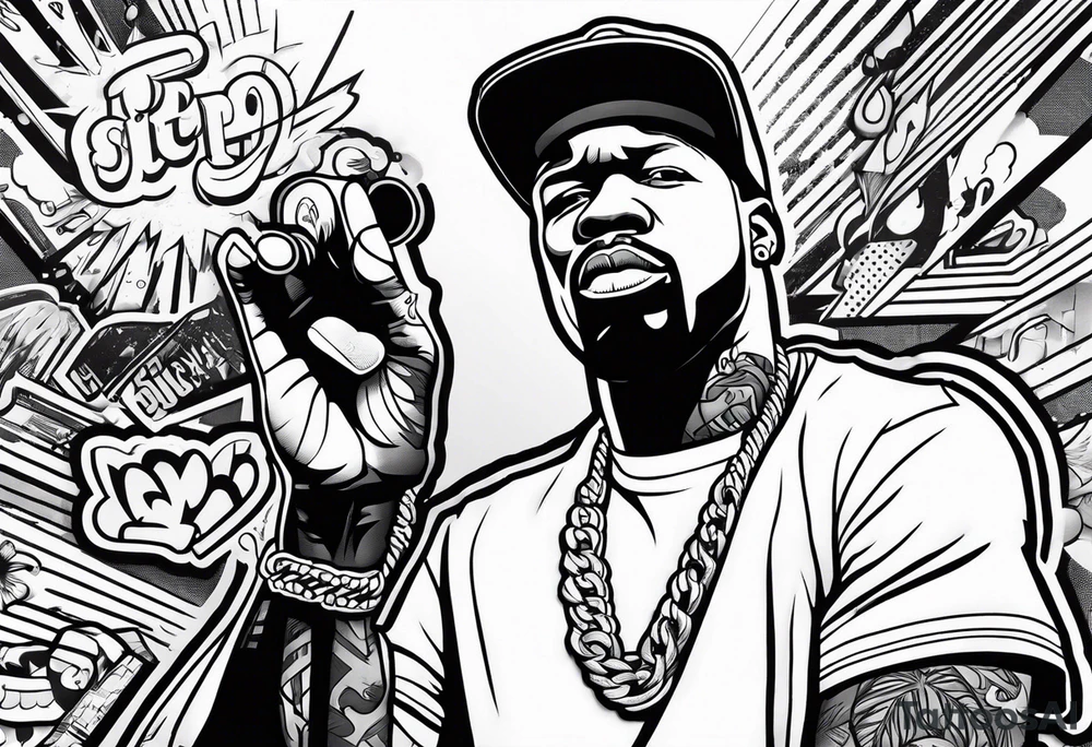 Fifty Cent Rapper tattoo idea