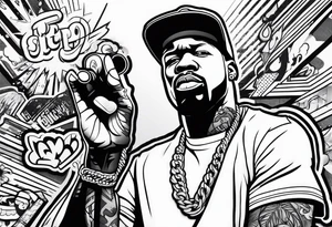 Fifty Cent Rapper tattoo idea