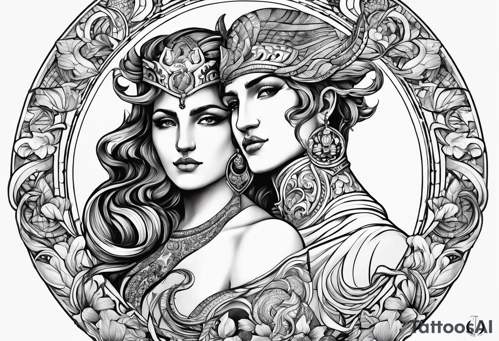 Gemini sign Capricorn sign tattoo tattoo idea